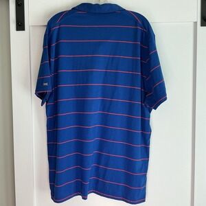 Nike Dri-FIT Player Stripe‎ Golf Polo blue and red Men's 2XL Preppy